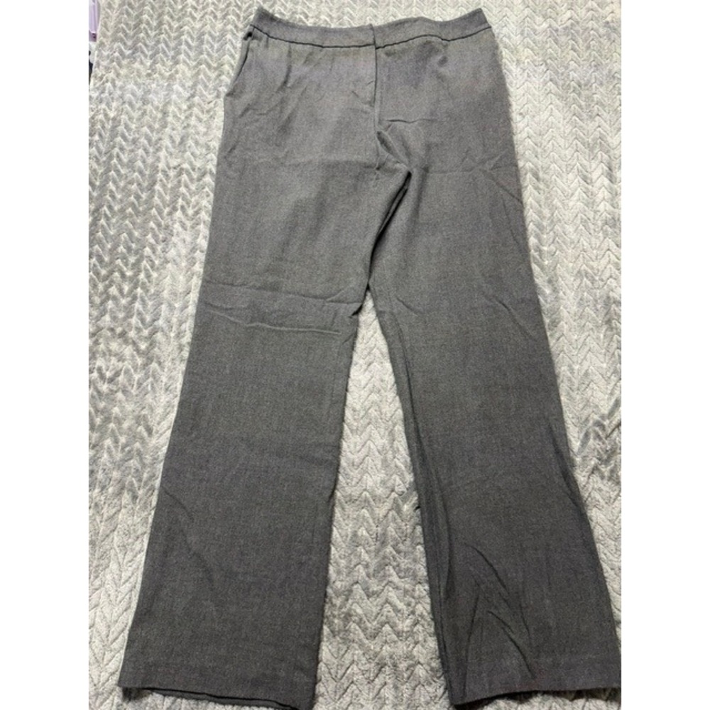 Charter Club Allison Fit Gray Straight Leg Dress Pants Size 10 Full Length 0660